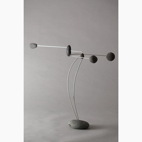 Balance Sculpture, Stone Mobile, Mobile Ideas, Time Space, Kinetic Art, Art Sculpture, Stone Art, Artifacts, Sculpture Art