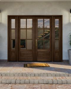 Double Entry Door, Colonial Door, Entry Door With Sidelights, Double Front Entry Doors, Double Door Entryway, French Front Doors, Double Door Entrance, Double Doors Exterior, French Patio