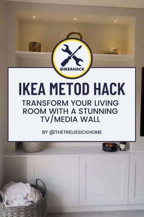 Ikea Metod Living Room, Ikea Metod Hack, Tv Media Wall, Cabinet Fronts, Diy Ikea Hacks, Tv Media, Media Wall, Clever Hacks, Ikea Diy