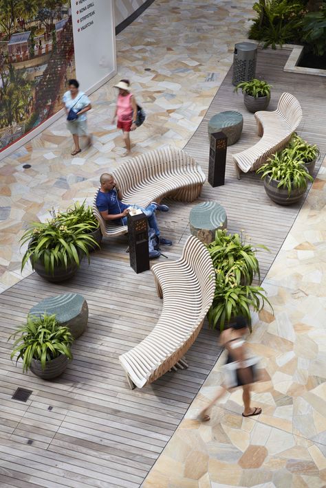 . Mall Interior, Shopping Mall Interior, Shopping Mall Design, Plaza Design, Urban Landscape Design, Mall Design, International Market, Public Seating, Urban Furniture