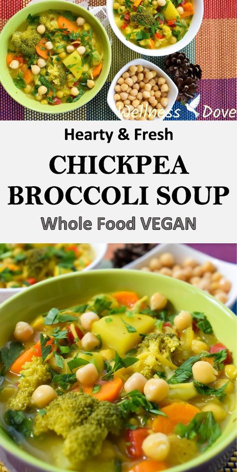 Vegan Stews, Broccoli Chickpea, Stews Recipes, Joel Fuhrman, Whole Foods Vegan, Plant Based Soups, Vegan Stew, Chickpea Soup, Wfpb Recipes