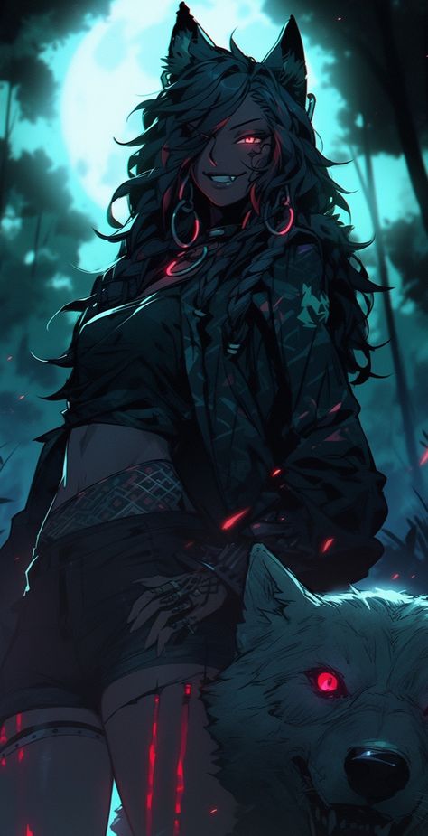 Anime Werewolf Female, Female Werewolves, Werewolf Girl, Werewolf Art, Anime Wolf, Anime Artwork Wallpaper, Fete Anime, Anime Wallpapers, Arte Fantasy