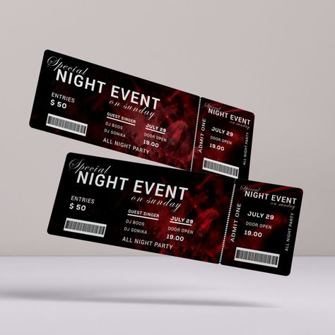 Special Event, Special Event Ticket Design, Event Ticket Design,Ticket Design, Special Night Event, Night Event,
music party, music festival. Tickets Available Poster, Season Ticket Design, Entry Ticket Design, Tickets Graphic Design, Ticket Layout Design, Event Pass Design, Navratri Pass Design, Ticket Poster Design, Party Ticket Design