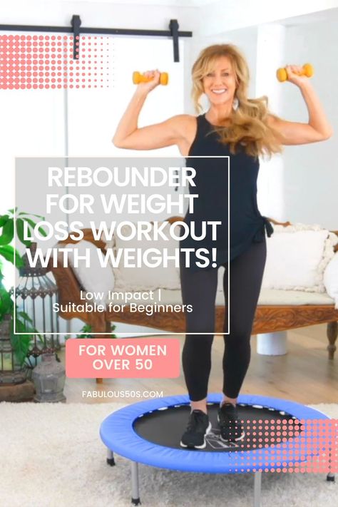 Bone Density Exercises, Rebounding Benefits, Trampoline Cardio, Mini Trampoline Workout, Workout With Weights, Jump Workout, Rebounder Trampoline, Rebounder Workouts, Mini Workouts