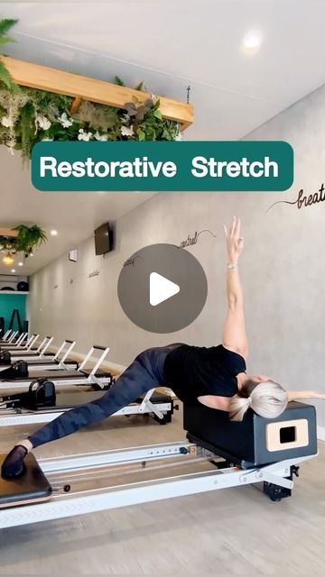 PILATES ON POINT- known as PoP - GOLD COAST REFORMER PILATES on Instagram: "This juicy restorative flow has it all…💫 • Thoracic mobility • Inner thigh stretch  • Hip opening  • Lateral Flexion  • Shoulder Release  …… • All the feel good moves to reset, restore and realign ……  I’m on one light spring for the whole flow 👌  ❤️ Credit to @fourfisiopilates for the amazing thread the needle stretch you see through this flow!! I took their gorgeous move, had a little play and Taddaaa- This magical flow was born..🙏  ** Join us tomorrow at PoP at 8:30am for our Restore and Realign class to feel this flow come alive within…  #pilatesflow #pilatesfeelgoodmoves #pilatesstretch #restorativepilates #coresstrength #pilatesinspo #pilatesgoldcoast #pilatesonpoint" Reformer Stretches, Restorative Pilates, Inner Thigh Stretch, Thoracic Mobility, Inner Thigh Stretches, Needle Stretches, Pilates Stretches, Reformer Pilates, Light Spring