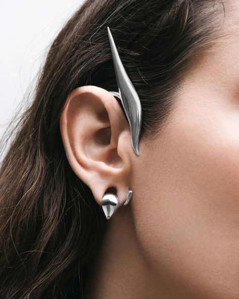 ERILON Ear Cuffs | Ear Cuff Jewelry – Ask and Embla Magic Tech, Light Elf, Ask And Embla, Elf Jewelry, Cosmic Jewelry, Elf Ear, Elf Ear Cuff, Tech Ideas, Ear Cuff Jewelry