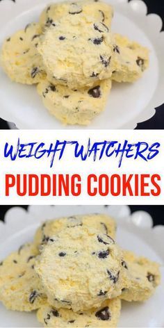 Ww Cookies, Weight Watcher Cookies, Weight Watcher Desserts, Chocolate Chip Pudding, Flourless Cookies, Diet Cookies, Pudding Ice Cream, Weight Watchers Snacks, Weight Watchers Recipes Desserts