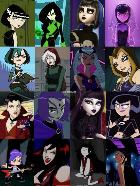 ester on Twitter: "sou 100% rendida por personagens góticas de desenho 🖤 https://t.co/lJQLKsMuS8" / Twitter Xman Marvel, Gothic Characters, Starfire And Raven, Bullet Journal Lettering Ideas, New Rock, Sonic Art, Fashion Design Sketches, Cartoon Profile Pics, Halloween Cosplay