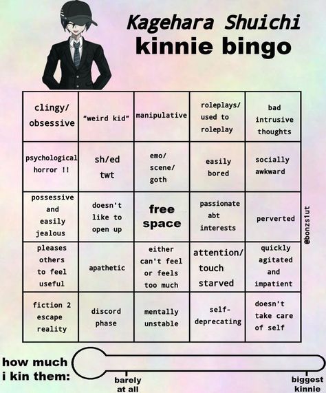 Kin Template Blank, Kin Assigning My Family Template, Shuichi Saihara Kinnie Bingo, Shuichi Kinnie Bingo, Shinji Kinnie Bingo, Kokichi Kinnie Bingo, Kinnie Bingo Template, Danganronpa Kinnie Bingo, Kin Bingo