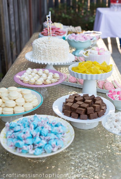 "Love is sweet" dessert bridal shower Love Is Sweet Bridal Shower Theme, Sweet Bridal Shower Theme, Wedding Shower Desserts, Party Refreshments, Bridal Shower Sweets, Easy Dessert Bars, Shower Desserts, Bridal Shower Inspiration, Sweet Caroline