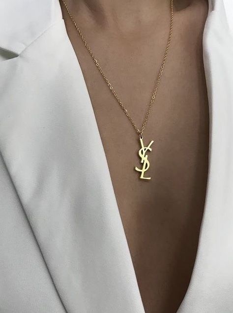 Yves Saint Laurent Aesthetic, Saint Laurent Aesthetic, Ysl Aesthetic, Ysl Necklace, Ysl Jewelry, Saint Laurent Fashion, Nyc Girl, Beautiful Film, Jewelry Tattoo