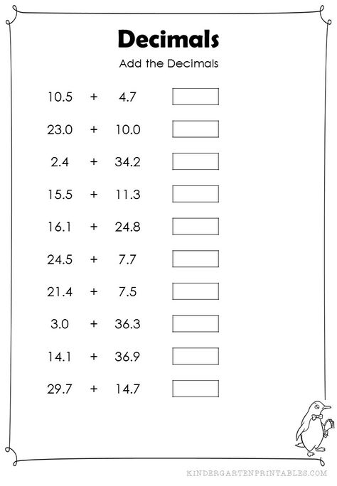 Add Decimals Tenths Worksheets  Add decimals Tenths Worksheets Subtracting Decimals Worksheet, Subtract Decimals, Tenths And Hundredths, Decimals Addition, 7th Grade Math Worksheets, Adding Decimals, Multiplying Decimals, Subtracting Decimals, Math Practice Worksheets