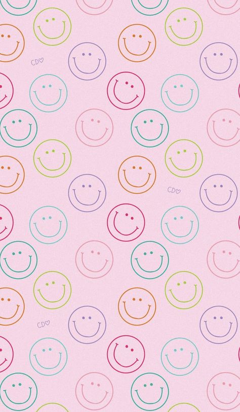 Pink And Yellow Smiley Face Wallpaper, Callie Danielle Wallpaper, Danielle Wallpaper, Callie Danielle, Teacher Wallpaper, Hippie Wallpaper, Pastel Wallpaper, Screen Savers, Phone Backgrounds