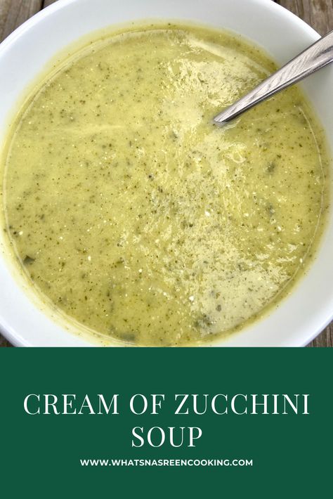 Creamy zucchini soup paired with some crusty bread is what you need to make today. Comes together so fast. #soup #summertime #zucchini Cream Of Zucchini Soup, Fast Soup, Creamy Zucchini Soup, Soup Pairings, Creamy Zucchini, Zucchini Soup, Cup Of Soup, Crusty Bread, Vegetable Stock