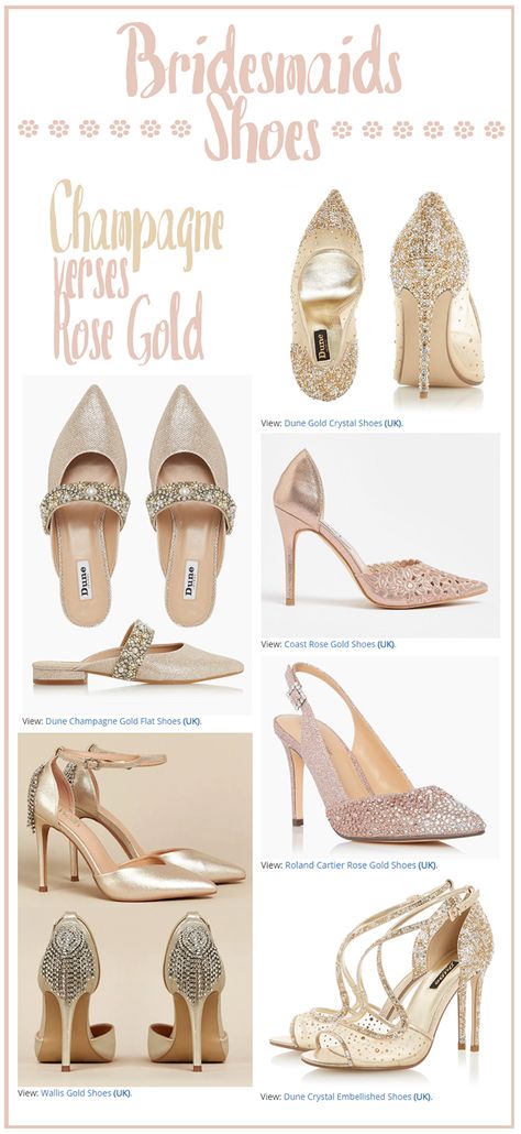 Rose Gold Dress Wedding Guest, Shoes For Champagne Dress Bridesmaid, Shoes For Bridesmaids Long Dresses, Gold Bridesmaid Shoes Heels, Champagne Dress Accessories, Champagne Gold Shoes, Champagne Bridesmaid Shoes, Bridesmaids Shoes For Long Dresses, Shoes For Champagne Dress