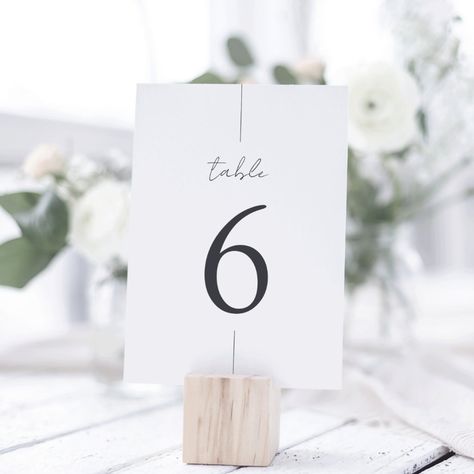 Simple Wedding Table Numbers, Simple Wedding Table, Unique Wedding Invitation Wording, Wedding Invitation Message, Addressing Wedding Invitations, Serif Typography, Calligraphy Signs, Acrylic Table Number, Wedding Table Number Cards