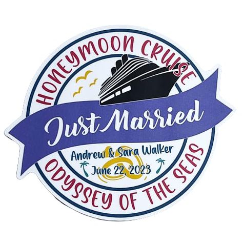 1 Honeymoon Cruise Door Magnet Sign, Just Married Newlywed Bride Groom, Cruising Princess Celebrity Carnival Wall Custom Keepsake Refrigerator Door Magnet, Honeymoon Cruise, Cruise Door, Caribbean Carnival, Ship Names, Cruise Wedding, Carnival Cruise, Magnetic Wall, Royal Caribbean