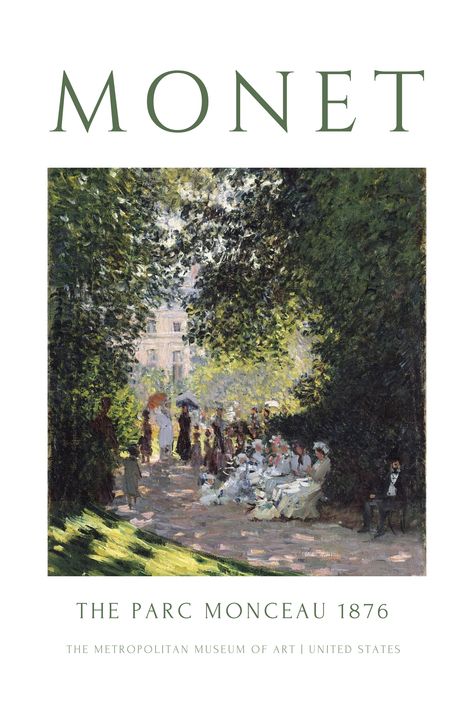 Claude Monet - Art Exhibition Poster of the highest quality. A colourful print by the famous and talented artist Claude Monet. Prints are the most convenient way to bring design into your home. This patterns are classic and timeless and it will never go out of style. Hang this print on your wall to create a modern and stylish atmosphere. Monet Prints, Famous Art Paintings, Monet Exhibition, Green Vibes, Claude Monet Art, Monet Art, Minimalist Vintage, Art Exhibition Posters, Monet Paintings