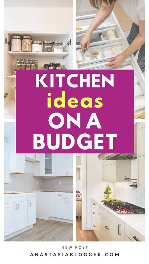 Small Kitchen Ideas On A Budget Diy, Easy Diy Kitchen Ideas, Bake Station, Affordable Kitchen Ideas, Make Kitchen Look Bigger, Small Kitchen Look Bigger, Types Of Kitchen Layouts, Small Kitchen Makeover, Small Kitchen Ideas Layout