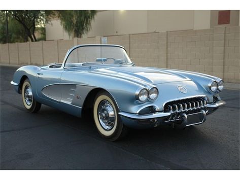 Blue 1958 Chevrolet Corvette for sale located in Phoenix, Arizona - $79,950 (ClassicCars.com ID CC-1042693). Cars Jeep Mercedes Benz, Vintage Blue Car, 58 Corvette, Mercedes Benz G Wagon, Benz G Wagon, Jeep Mercedes, 1958 Corvette, Old Corvette, Cars Jeep