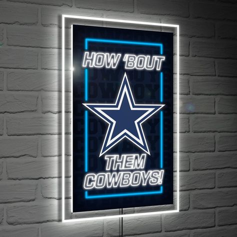 Signature HomeStyles Wall Accents NFL Neolite Wall Decor Football Themed Room, Dallas Cowboys Decor, Drywall Anchor, Led Wall Decor, How Bout Them Cowboys, Cowboys Nfl, Cowboys Men, Logo Mugs, Led Decor