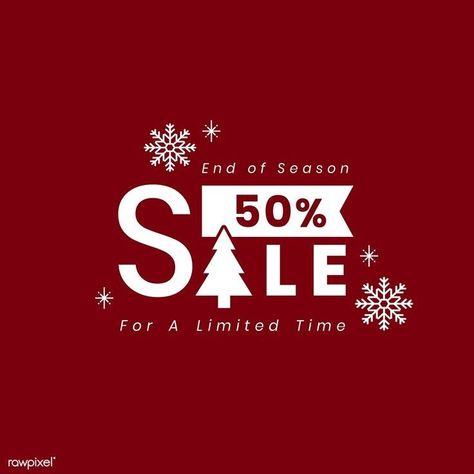 50% sale New Year Sale Design, Clearance Sale Poster, Christmas Sale Poster, Inmobiliaria Ideas, Banner Illustration, Lookbook Design, Food Graphic Design, Christmas Ad, 50 Christmas