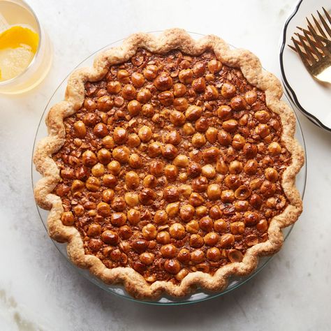 Black-Bottom Hazelnut Pie | Epicurious Recipe | Epicurious Hazelnut Pie, Hazelnut Filling, Epicurious Recipes, Thanksgiving Pies, Best Pie, Chocolate Pie, Hazelnut Spread, Black Bottom, Chocolate Pies