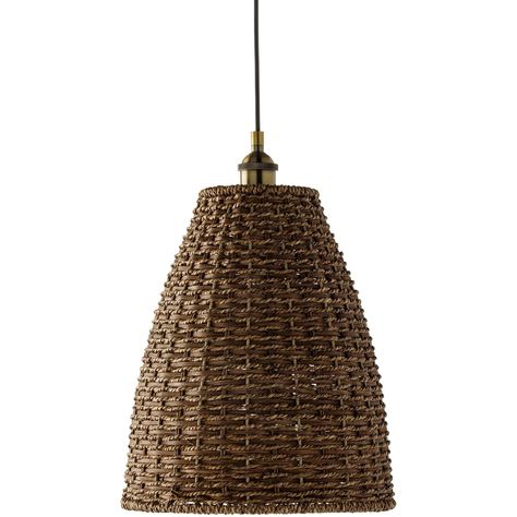 Give any room in your home a stunning makeover when you choose this hanging pendant. The Gallus collection is made from quality Metal and Rattan. This décor lighting is 14 inches tall and is the perfect accessory to brighten your space. Dark Brown Ceiling, Brown Ceiling, Rattan Shades, Rattan Pendant, Mini Pendant Lights, Natural Jute, Hanging Pendants, Black Hardware, Glass Lighting