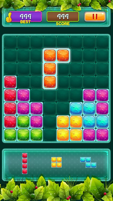 Entry #8 by SuperDesignStar for Unity Mobile Block Puzzle Game | Freelancer Puzzle Game Ui, Block Puzzle Game, Tetris Game, Block Puzzle, Ui Game, Watch Wallpaper, Match 3, Casual Game, Ui Elements