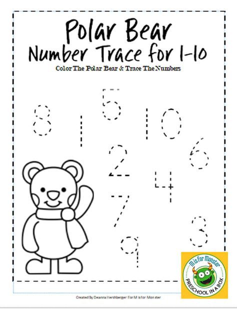 Polar Animals Preschool Crafts, Polar Bears Kindergarten, January Kindergarten Worksheets, Polar Bears Preschool, Bear Theme Preschool, M Is For Monster, Polar Bears Activities, Polar Bear Theme, Bears Preschool