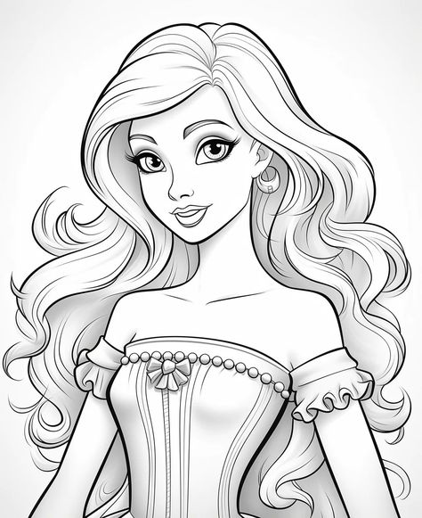 18 Free Coloring Page of Barbie Doll Lazy Days Living Love Printables – Bujo Art Barbie Doll Coloring Pages, Barbie Doll Illustration, Barbie For Coloring, Free Barbie Printables, Barbie Colouring Pages, Barbie Drawing Sketches, Barbie Coloring Pages Free Printable, Barbie Doll Drawing, Barbie Sketch