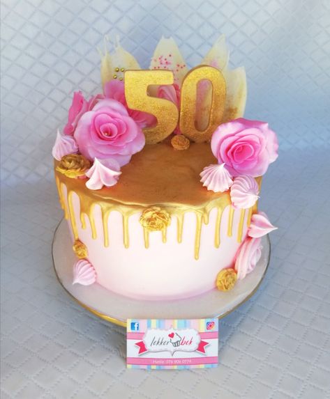 Pink and gold loaded drip cake 59th birthday 59th Birthday Cake, Birthday Drip Cake, 59th Birthday, 59 Birthday, Birthday Cake Ideas, Drip Cake, Drip Cakes, Cake Ideas, Pink And Gold