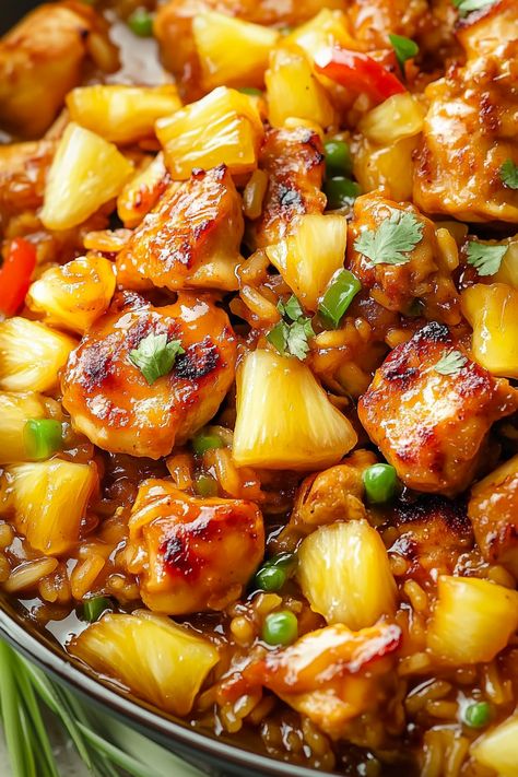 pineapple chicken and rice Chicken And Rice Recipes Teriyaki, Asian Chicken With Rice, Teriyaki Dinner Recipes, Easy Classic Dinner Recipes, Asian Main Dish Recipes, Supper Ideas Healthy Family, Chicken Tenderloin Meals Dinners, Rice To Go With Chicken, Quick Chinese Chicken Recipes