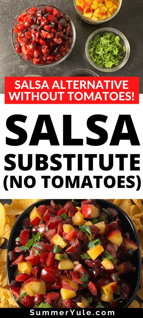 Tomato Free Salsa Recipe, Salsa No Tomato, No Tomato Salsa, Salsa Without Tomatoes, Salsa Without Onions, Tomato Free Salsa, Nightshade Free Salsa, No Tomato Recipes, Yule Recipes