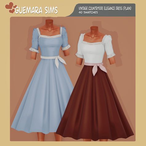 Sims 4 50s Cc Patreon, Vintage Outfits Sims 4 Cc, Sims 1950s Cc, Sims 4 Apron Dress, 1940 Sims 4 Cc, 1950 Sims 4 Cc, Sims 4 Pinup Cc, Sims 4 50s Cc Hair, Ts4 50s Cc