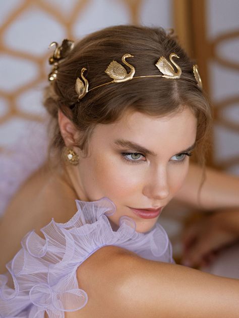 Epona Valley, Updo With Headband, Swan Wedding, Love And Loyalty, Bold Makeup Looks, Holiday 2024, Luxury Hair Accessories, Bridal Handbags, Silver Headband