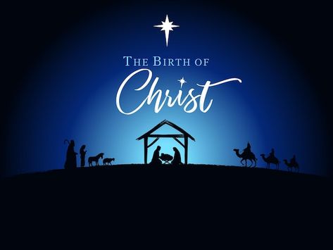 Nativity Scene Silhouette, Bible Christmas, Jesus In Manger, Jesus In The Manger, Birth Of Christ, Christmas Manger, Mary And Joseph, The Birth Of Christ, Holiday Poster