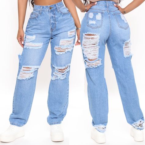 Flat Pants, Ripped Jeans Casual, Get It Together, High Waist Wide Leg Jeans, Ripped Boyfriend Jeans, Cropped Boyfriend Jeans, Boyfriend Jean, Pants Length, Pant Style