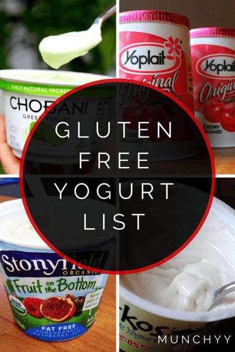 Gluten Free Yogurt, Gluten Free Fast Food, Gluten Free List, Wheat Allergy, Yogurt Brands, Allergy Recipes, Gluten Free Info, Gluten Free Kids, Going Gluten Free