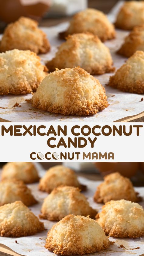 Learn how to make easy Mexican coconut candy at home. This dairy and gluten-free treat is made with just four basic ingredients. Mexican Coconut Candy Recipe, Coconut Candy Recipe, Baking With Coconut Flour, Coconut Candy, Candy Recipe, Holiday Goodies, Easy Mexican, Candied Pecans, Gluten Free Treats