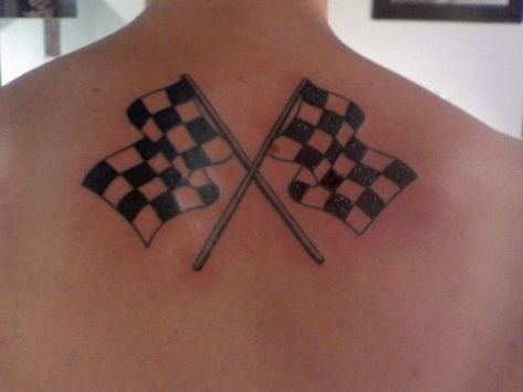 Tattoos Checkered Flag Tattoo, Skin Color Tattoos, Flag Tattoos, Island Tattoo, Patriotic Tattoos, Racing Flag, Cross Flag, Flag Tattoo, Pirate Flag