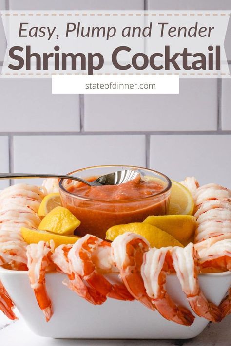 Best Shrimp Cocktail Recipe, Best Shrimp Cocktail, Easy Shrimp Cocktail, Cooking Raw Shrimp, Shrimp Cocktail Recipe, Poached Shrimp, Ways To Cook Shrimp, Shrimp Cocktail Sauce, Cocktail Shrimp Recipes