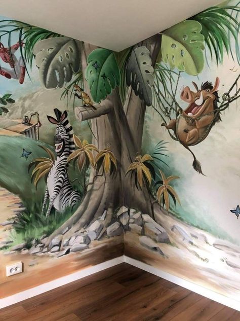 Diy Forest Mural Nursery, Cottagecore Wall Mural, Forest Wall Mural Painted, Enchanted Forest Kids Room, Enchanted Forest Mural, Nature Murals, Fairy Mural, Disney Wall Murals, Nature Mural