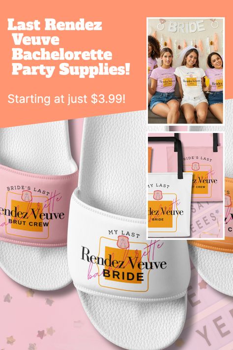 Toast the bride-to-be in style with TheBachBitch's luxurious Bachelorette Party Supplies! 💍💃 Indulge in 'veuve before the vows' champagne, stylish bachelorette shirts & bags, and lavish bridesmaids gifts, ensuring a soirée to remember. Plan the perfect rendez veuve with our bachelorette itinerary! ✨ #ChampagneCelebration #BacheloretteBash Vueve Before Vows Bachelorette, Vueve Champagne Bachelorette, Veuve Before Vows Bachelorette, Veuve Before Vows, Bachelorette Aesthetic, Bachelorette Itinerary, Bachelorette Party Supplies, Bachelorette Ideas, Veuve Clicquot