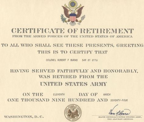 Army Certificate, Retirement Certificate, Certificate Of Appreciation Template, Appreciation Template, Army Retirement, Best Army, Free Certificate Templates, Award Template, Retirement Quotes