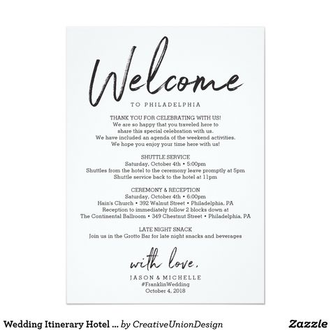 Wedding Day Itinerary, Lovely Letter, Letter Card, Wedding Reception Planning, Welcome Letter, Destination Wedding Ideas, Welcome Note, Note Template, Yosemite Wedding