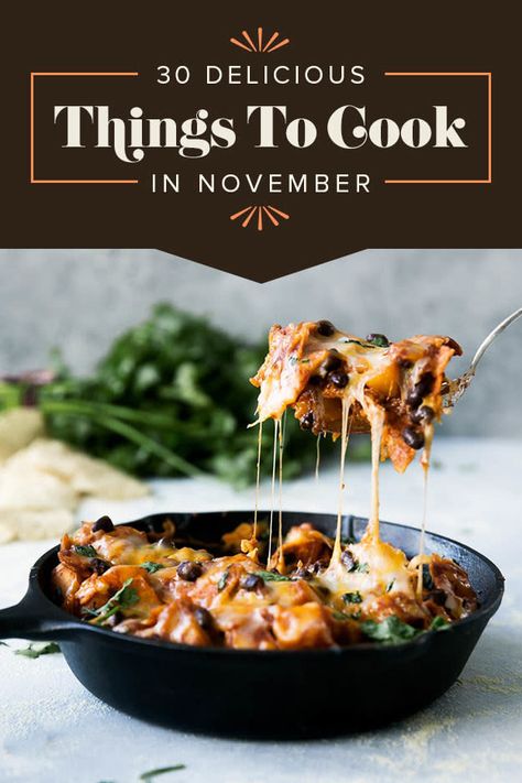 November Seasonal Food, Recipes For December, November Recipes Easy, Fall Meals For Two, November Things To Do, November Dinner Recipes, Healthy November Recipes, Fall Inspired Recipes, November Meal Ideas