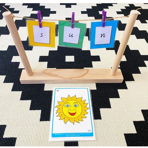 Mrs Eren on Instagram: “Washing line word building. . . . . . . .  #playislearning #learningthroughplay #finemotorskills #handsonlearning #handsonactivities…” Blending Lines Phonics, Class 2023, Phonics Blends, Word Building, Washing Line, Hands On Learning, New Class, Cvc Words, Reading Activities