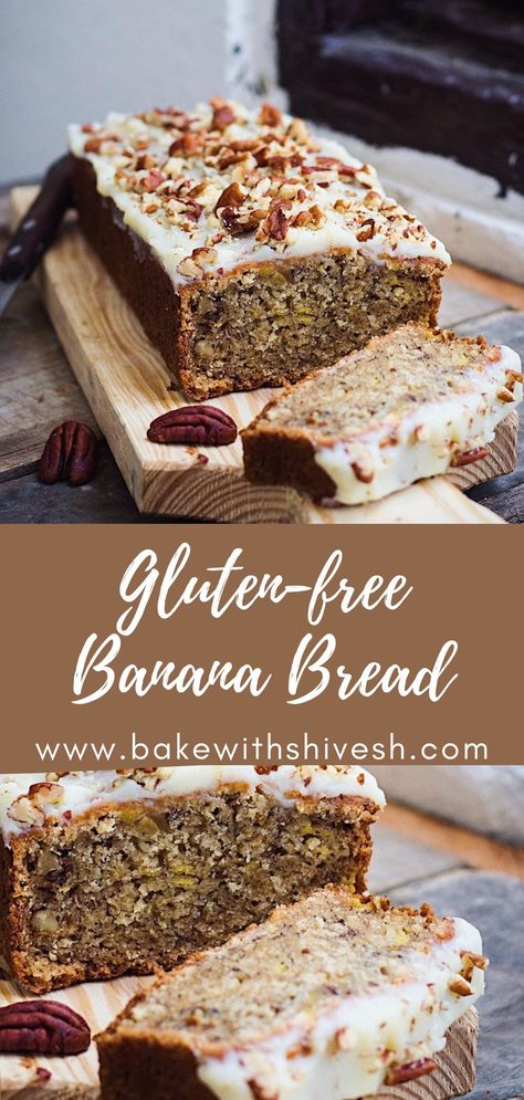 Tapioca Flour Recipes Baking, Icing For Banana Bread, Banana Bread Glaze, Tapioca Flour Recipes, Gluten Free Icing, Bake With Shivesh, Tapioca Recipes, Yummy Pies, Bread Crumbs Recipe