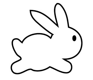 Easy Bunny Drawing, Bunny Outline, Easter Bunny Template, Rabbit Clipart, Appliqué Ideas, Bunny Templates, Bunny Clipart, Rabbit Drawing, Bunny Silhouette